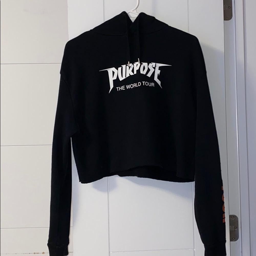 Purpose tour crop hoodie